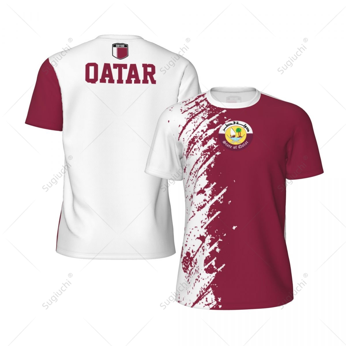 3D Printing Qatar - Ekskluzywny design Koszulka męska z flagą