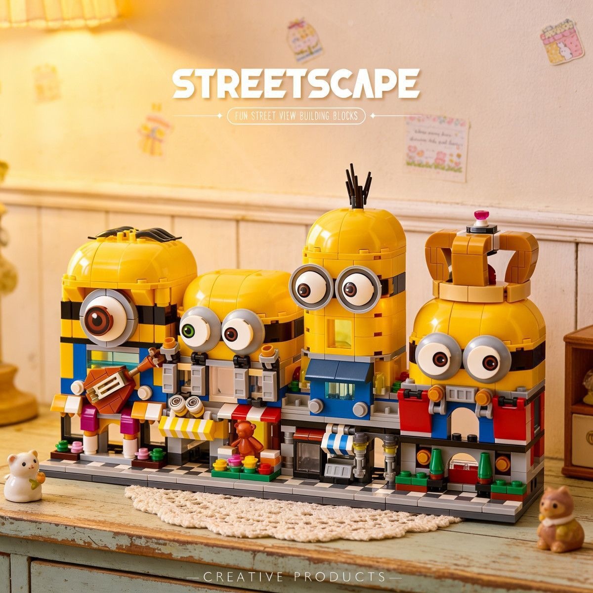 3D Printing Lego - Seria klocków 4w1 Minionki Street View,