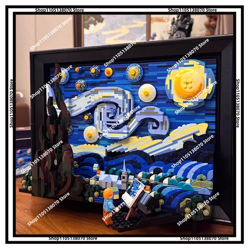 3D Printing Lego - Van Gogh Gwieździsta Noc 3D Klocki
