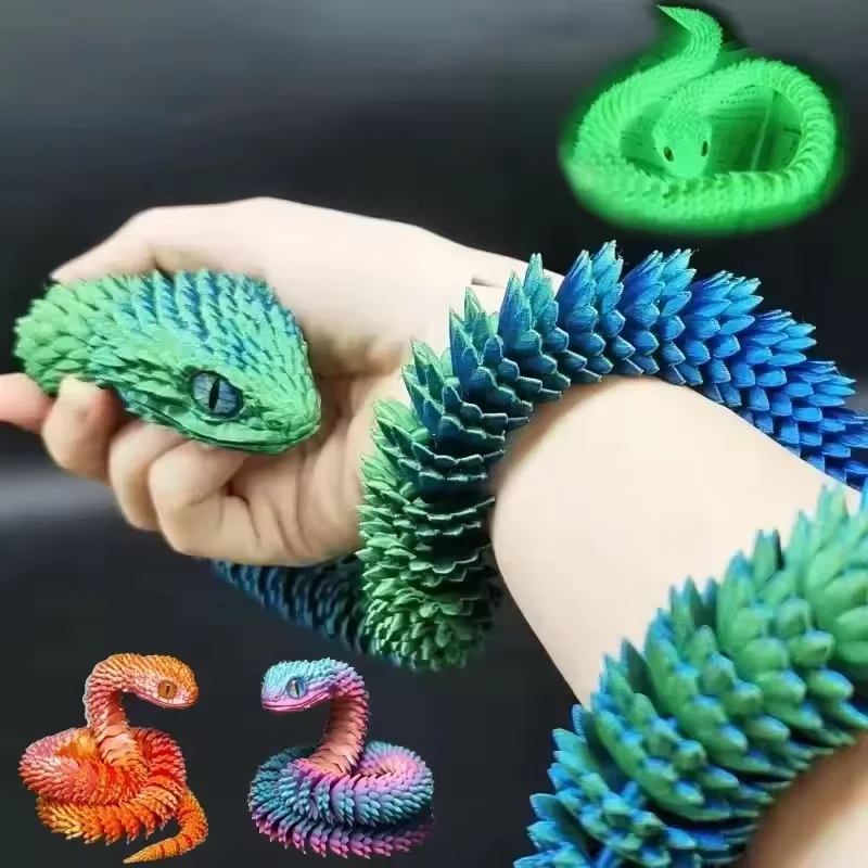3D Printing Gif - Drukowana w 3D Figurka Węża z