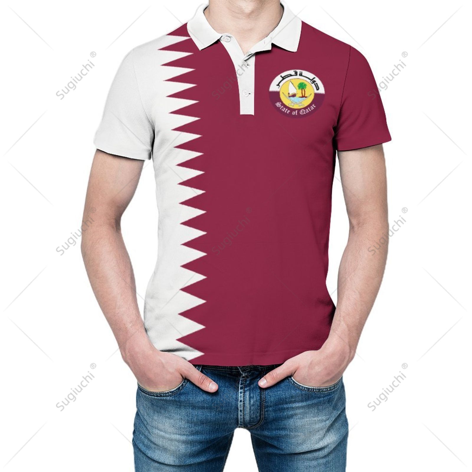Koszulka polo unisex z flagą K – 3D Printing Qatar recenzja i cena