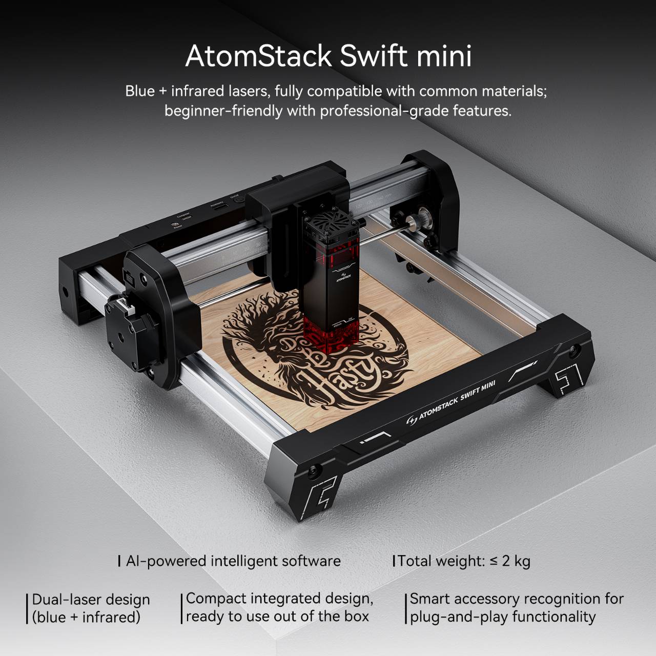 ATOMSTACK Swift Mini Laser Eng – 3D Printing Online Service recenzja i cena