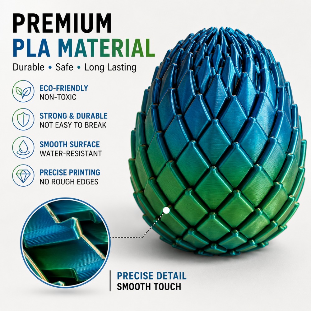 Drukowana w 3D skręcona jajko  – 3D Printing Gif recenzja i cena